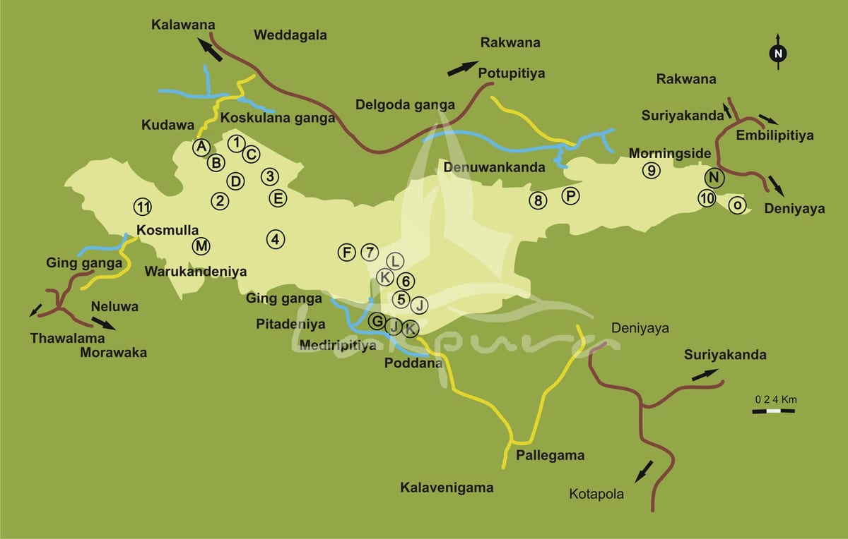 քարտեզ Синхараджа Շրի-Լանկա