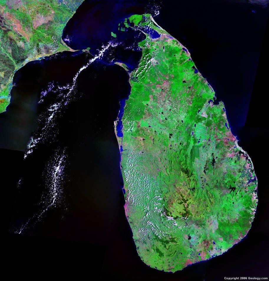 քարտեզ Շրի Լանկայի ապրում